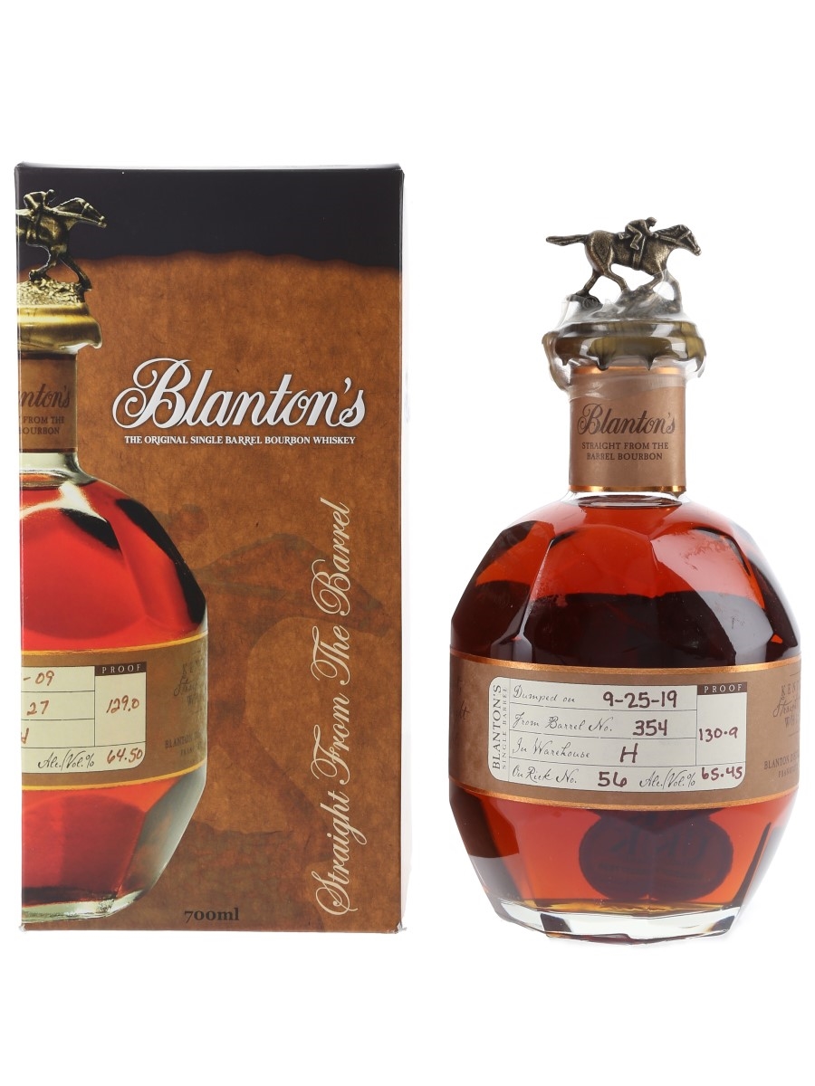 Blanton's Straight From The Barrel No. 354 Bottled 2019 70cl / 65.45%