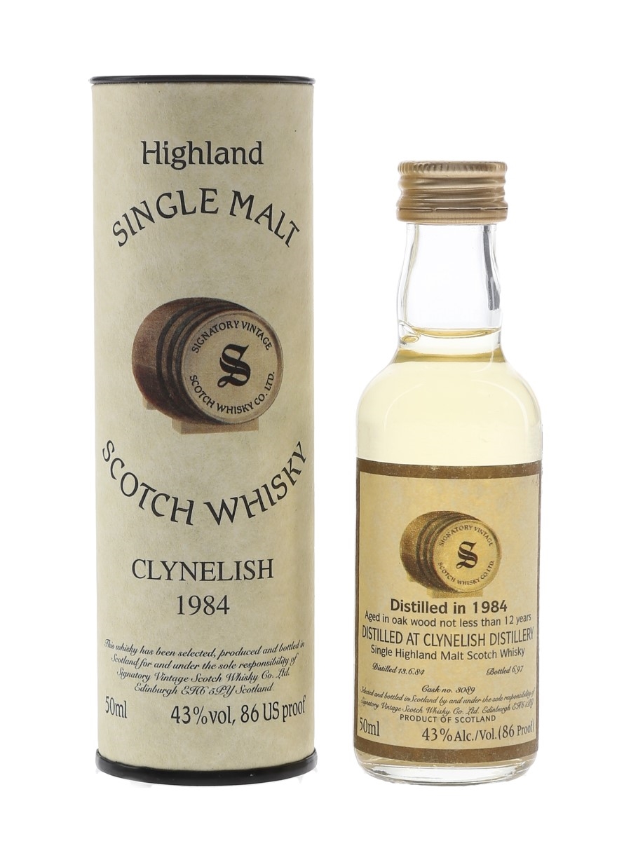 Clynelish 1984 12 Year Old Bottled 1997 - Signatory Vintage 5cl / 43%