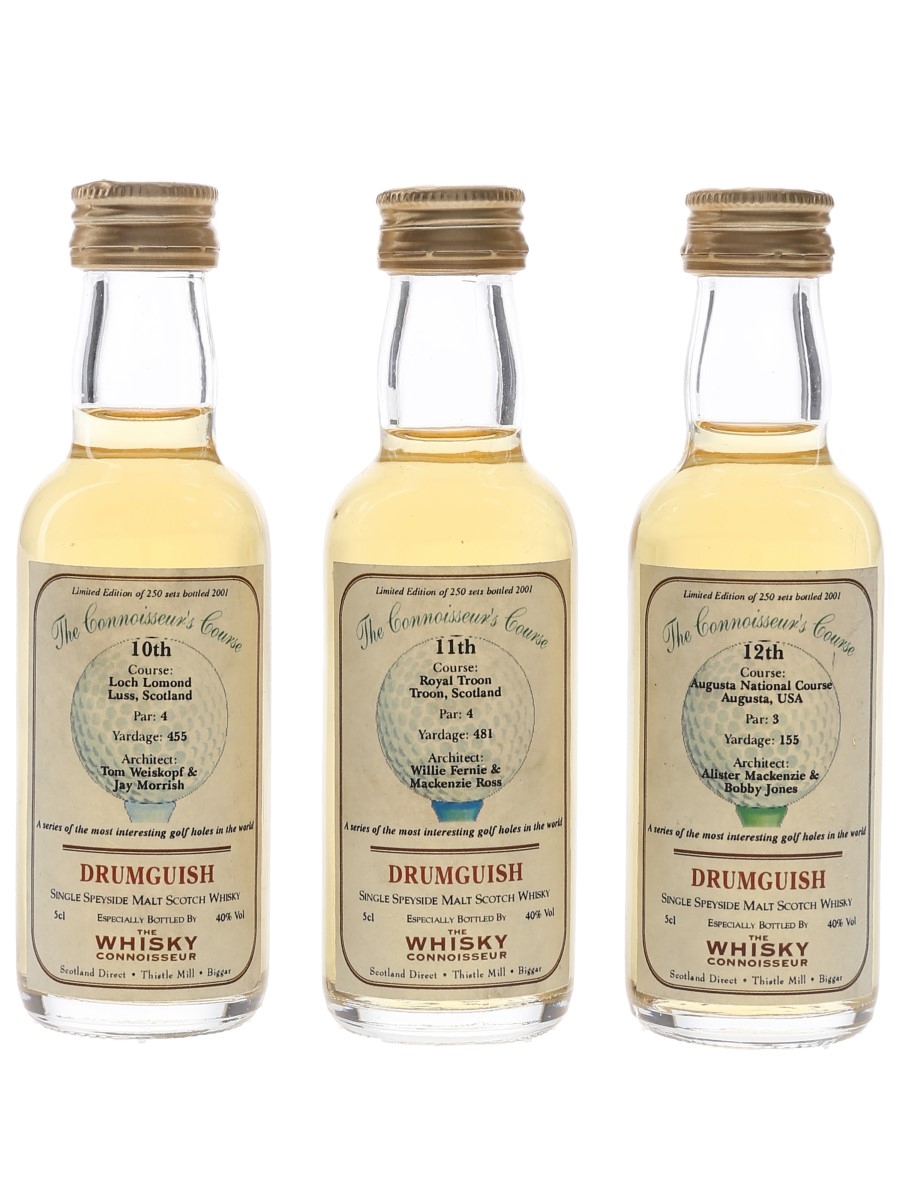 Drumguish The Connoisseur's Course 10th, 11th & 12th Bottled 2001 - The Whisky Connoisseur 3 x 5cl / 40%