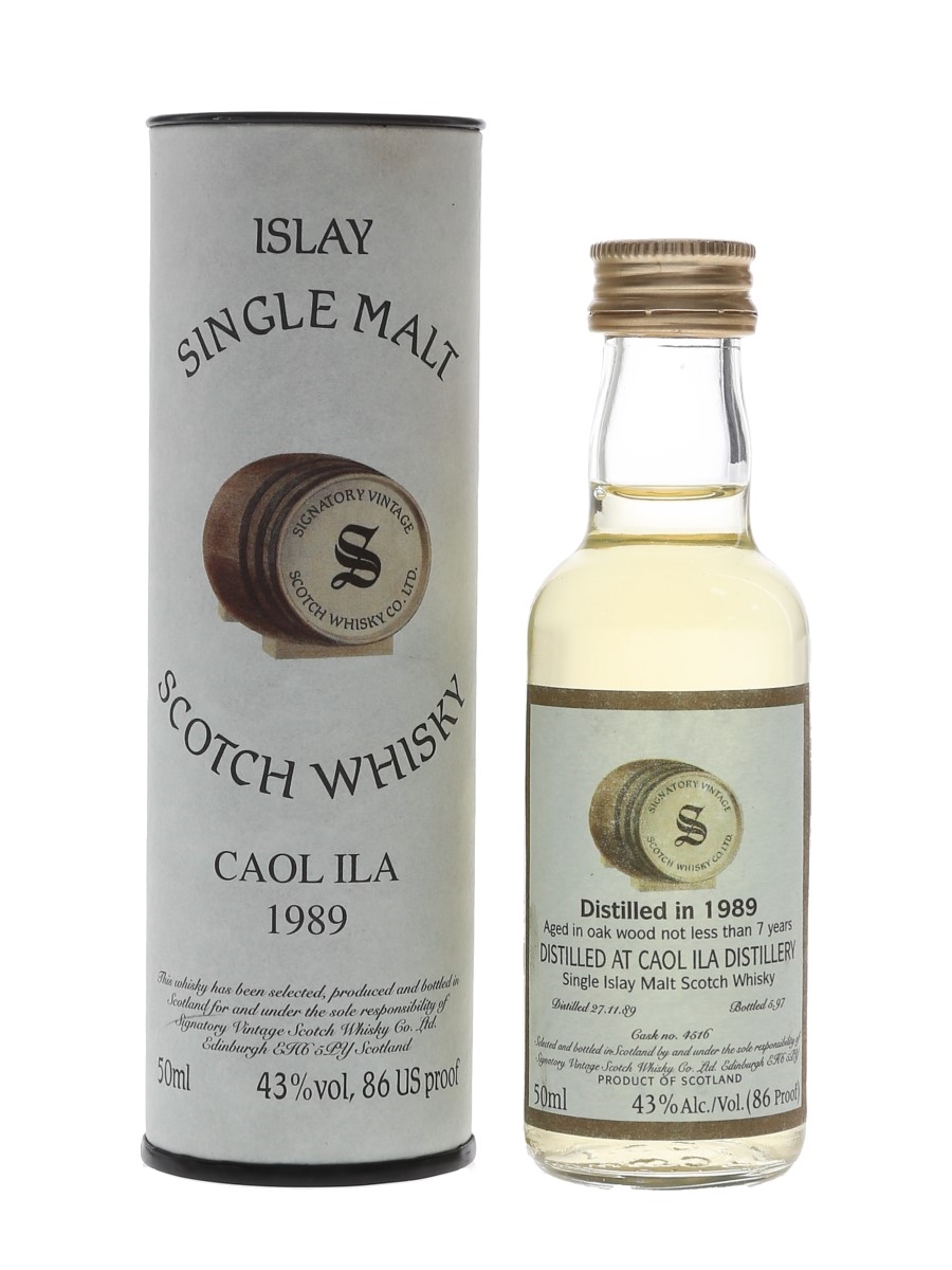 Caol Ila 1989 7 Year Old Cask 4516 Bottled 1997 - Signatory Vintage 5cl / 43%
