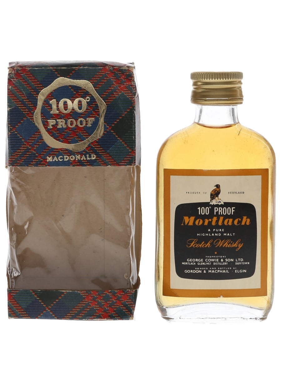Mortlach 100 Proof Bottled 1970s - Gordon & MacPhail 5cl / 57%