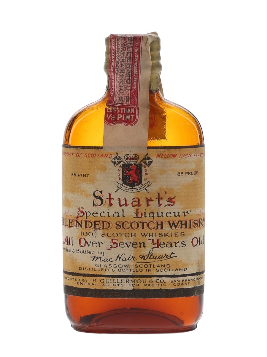 Stuart's 7 Year Old Bottled 1930s - R Guillermou & Co. 5.9cl / 43%